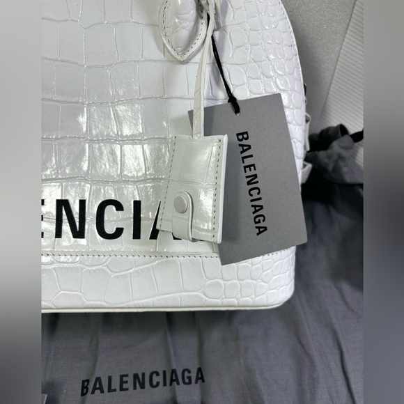 Balenciaga Croc Embossed Sm Ville Top Handle Bag. - Picture 4 of 12